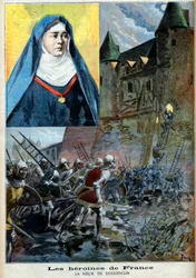 Julienne Duguesclin (1377-1404) religieuse bénédictine, illustration «Le Petit Journal» du 23 juillet 1894 (gravure)