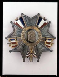 Monarchie de Juillet - Plaque de la Grand-Croix, Louis Philippe 1er : « Honneur et Patrie » - (effigie d