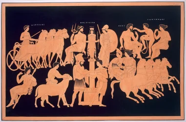 Le roi Oenomaus, Hippodamie, et les dieux olympiens, publié 1808-10