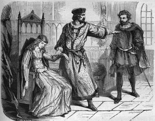 Le roi Philippe VI de France (Philippe de Valois) (1293 - 1350) et sa femme Blanche de Navarre (v. 1333-1398). Gravure dans « Histoire de la prostitution et de la débauche parmi tous les peuples du monde depuis l