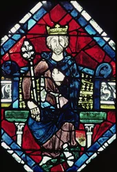 Roi de Juda, détail de la rosace nord, vers 1223