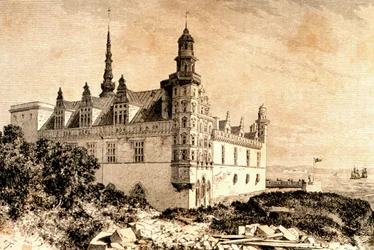 Château de Kronborg, Hillerod, Danemark, années 1850, de La Tour du Monde, publié à Paris, années 1860