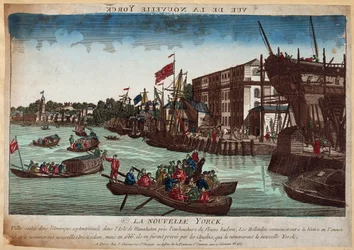 La Nouvelle York, gravure XVIIIe siècle