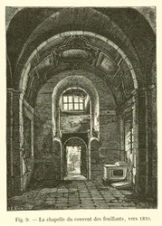 La chapelle du couvent des feuillants, vers 1820