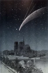 La comète de Donati, vue à Paris le 04/10/1858 - dans « Le Ciel » par Amédée Guillemin, Hachette, Paris