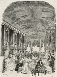 La galerie dite de Lebrun, servant de salle de conversation pendant le bal - Hôtel Lambert sur l