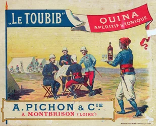 Étiquette pour le Toubib Apéritif et Vin Tonique, fin du 19e siècle