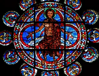 Jugement dernier : Christ - montrant les plaies de la Crucifixion