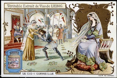 Le Cid de Pierre Corneille (1606 - 1684), chromolithographie Liebig, sd. XIXe siècle