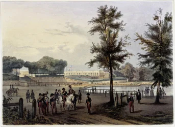 Le Grand Trianon à Versailles - dans « Promenade dans Paris et ses environs », conçu par Jacottet et Benoist, c. 1840