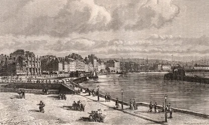 Le Havre - Normandie - gravure dans « La France illustrée : géographie, histoire, administration statistique » par V.A. Malt-Brown. 1884