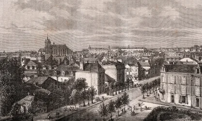 Le Mans - Pays de la Loire - gravure dans «La France illustrée: géographie, histoire, administration statistique» par V.A. Malt-Brown. 1884