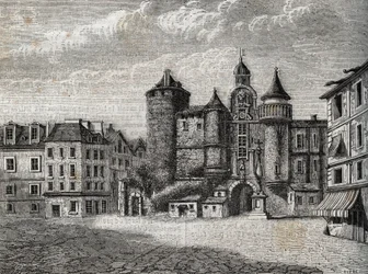 Le Vieux Paris - le Grand Châtelet - Gravure dans « Histoire physique, civile et morale de Paris : depuis les premiers temps historiques jusqu