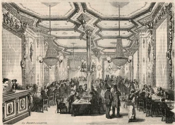 Le café Pierron à Paris au XIXe siècle - Gravure dans « Tableau-de-Paris » par Edmond Texier 1852