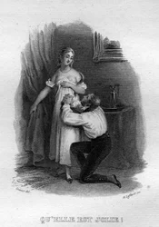 Le elle est Jolie Chanson de Béranger dans « Œuvres complètes » (1834) par Pierre Jean de Béranger (1780-1857), poète et chansonnier français