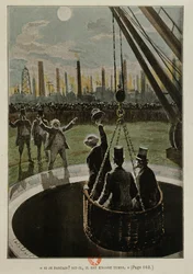 Départ pour la Lune, de De la Terre à la Lune par Jules Verne (1828-1905) publié en 1865