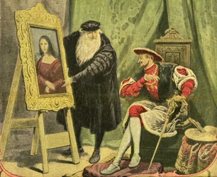 Léonard de Vinci présente son tableau La Mona Lisa à François 1er qui l