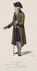 Les Oisifs, Scène XVI (gravure en couleur)