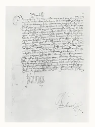 Lettre de François Ier de France au Parlement de Bordeaux