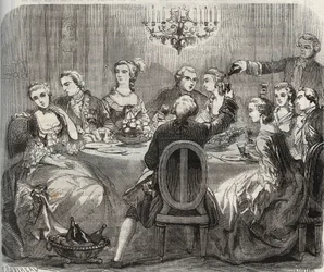 Libertinage : Christian VII (1749-1808), roi de Danemark et de Norvège, lors d