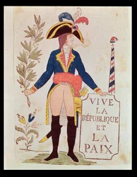 Vive la République et la Paix, vers 1795-99 (gravure sur bois en couleur)