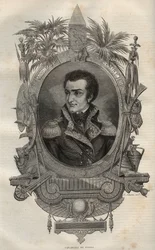 Louis Marie Maximilien de Caffarelli du Falga (1756-1799), général français pendant la Révolution française - Gravure dans la Nouvelle Encyclopédie nationale de Maurice La Charest - 1870