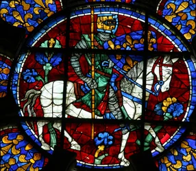Louis VIII en chevalier à cheval