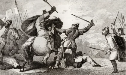 Louis VI (1081-1137) le Gros combat les Anglais à la bataille de Brenneville, de 