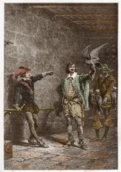 Louis XIII (1601-1643), dit le Juste, à seize ans, et son favori Charles d