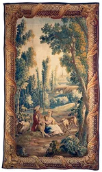 Tapisserie pastorale Louis XV Aubusson