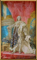 Louis XV, roi de France. Carton pour une tapisserie
