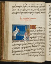MS Hunter 252 020v Page de Cent Nouvelles Nouvelles, vers 1461-62