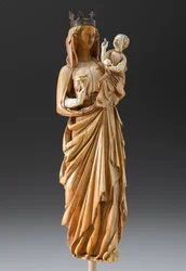 Madonna et Enfant, c.1260-1290 (ivoire et métal)