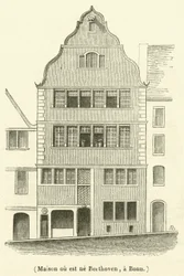 Maison ou est ne Beethoven, a Bonn (gravure)
