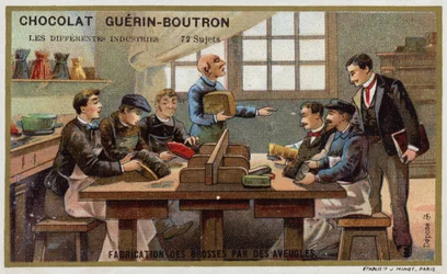 Fabrication de brosses par les aveugles
