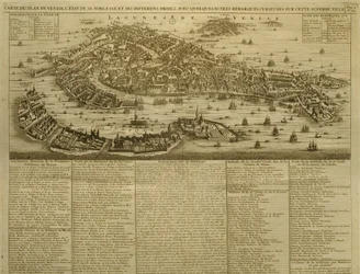 Carte de Venise, publiée par H. Chatelain à Amsterdam, 1728