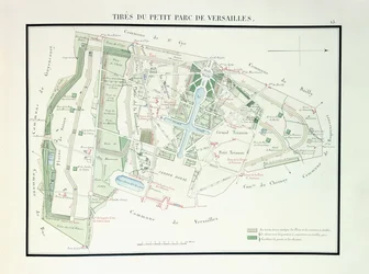 Carte du Petit Parc de Versailles, 1818-1819