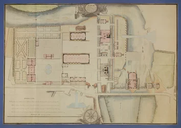 Carte de la forge royale et des nouveaux projets de Ruelle, près d