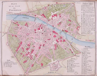 Carte de la ville de Florence