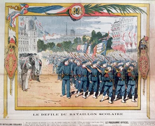 Marche des bataillons scolaires le 14 juillet 1882