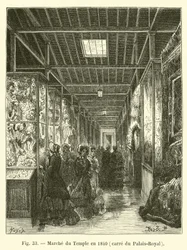 Marché du Temple en 1840, carré du Palais-Royal