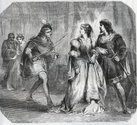 Marguerite de Bavière, Duchesse de Bourgogne (1363-1423) et Reine Isabeau de Bavière (1371-1435) séparent Louis Ier de Valois, Duc d