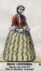Marie Leszczynska (1703-1768), reine de France, épouse de Louis XV. Dans « Galerie des rois et reines de France et personnages illustres de 1643 à 1895 » image d
