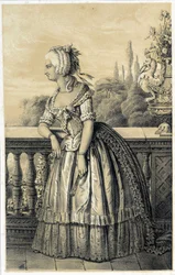 Marie Thérèse de Savoie Carignan (1749-1792), princesse de Lamballe - dans "Galerie historique de la Révolution Française" par Albert Maurin, éd. Paris 1843