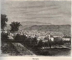 Marvejols - Lozère - Languedoc-Roussillon (gravure dans 