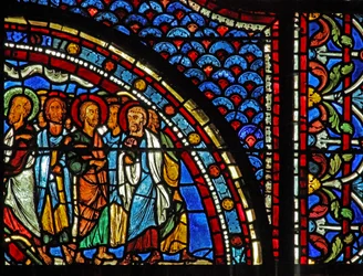 Fenêtre de Marie-Madeleine : Marie annonce la Résurrection aux disciples
