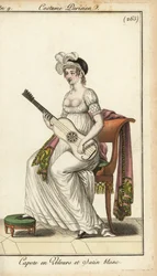 Merveilleuse jouant de la guitare