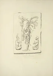 Relief mexicain trouvé à Oaxaca, illustration de 