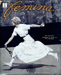 Miss Broquedis, Championne Olympique de Tennis, couverture de Femina, numéro 278, 15 août 1912