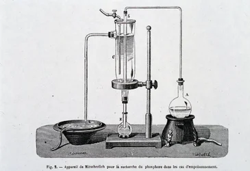 Appareil de Mitscherlich pour la recherche de phosphore en cas d